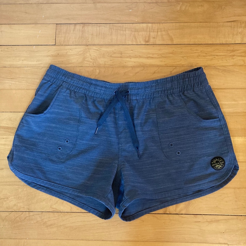 United By Blue Women's Athletic Hybrid Shorts S Blue Gray Running Gym Workout
